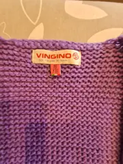 Vorschaubild 2 von Strickjacke Mädchen Gr. 176 Lila Casual Kurzarm