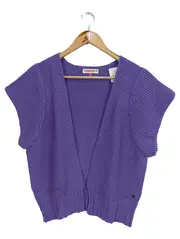 Vorschaubild 1 von Strickjacke Mädchen Gr. 176 Lila Casual Kurzarm