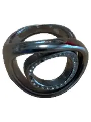 Vorschaubild 2 von Damen Ring Elegant Silber Edelstahl Strasssteine Größe 74