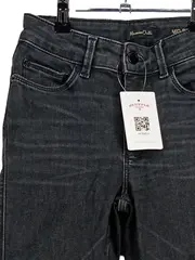 Vorschaubild 2 von Damen Jeans Slim Fit Mid Rise Gr. 34 Grau Denim