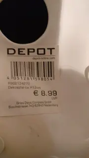 Vorschaubild 2 von RSG2124270 Dekofigur Apfel Keramik Weiß 12cm Minimalistisch