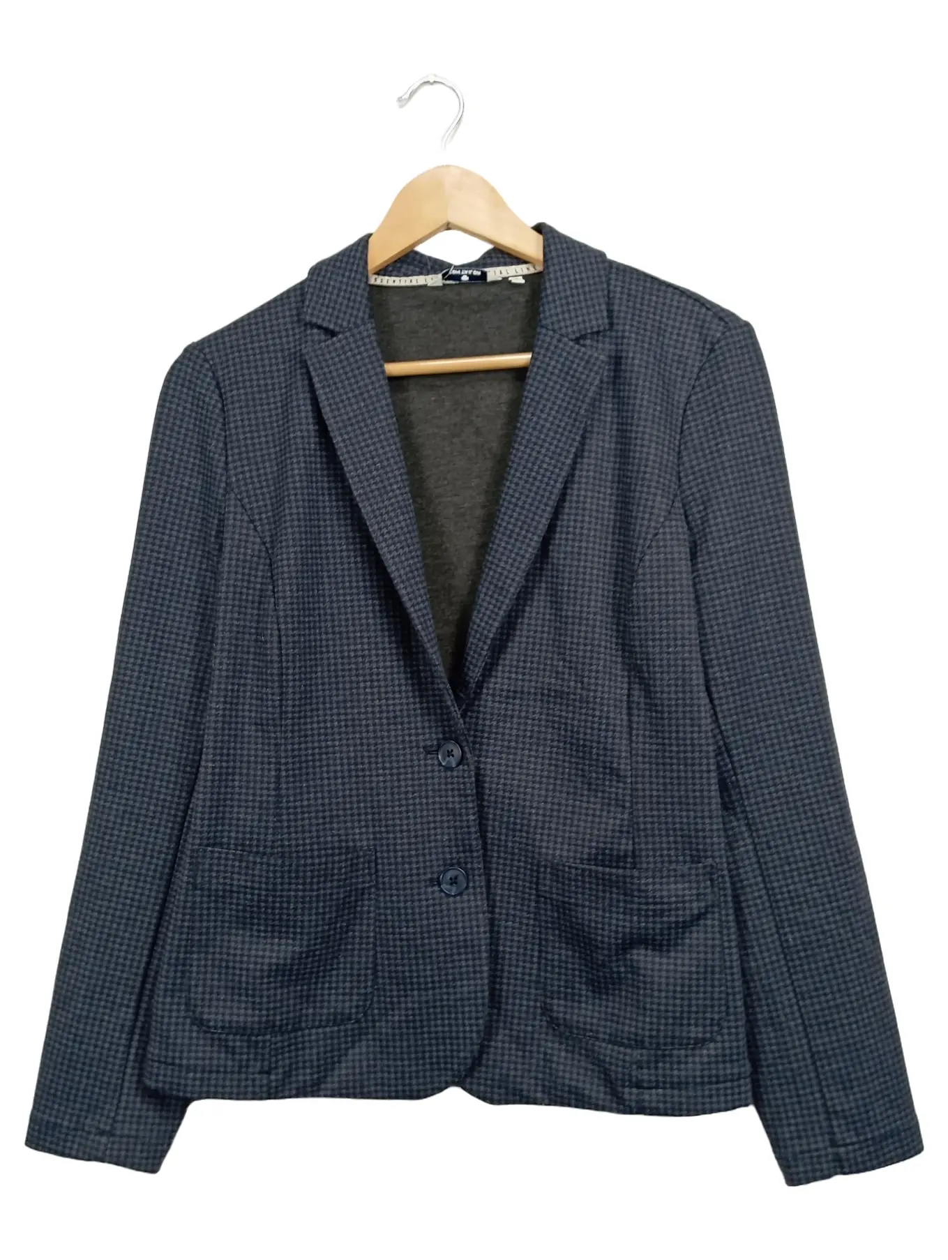 TOM TAILOR Damen Blazer Business Kariert Blau Gr. 42/XL