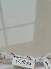 Vorschaubild 6 von Damen Bluse Gr. 38/M Weiß Blumenmuster Langarm Viskose