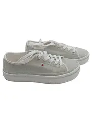 Vorschaubild 1 von Sneaker Low Damen Glitzer Silber Gr. 40 Schnürschuh