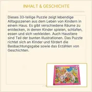 Vorschaubild 4 von Rahmenpuzzle 33 Teile Kinder Wimmelbild Haus Szenen Kinderpuzzle