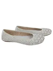 Vorschaubild 1 von Damen Ballerinas Gr. 37 Weiß Lochmuster Slip-On Frühjahr/Sommer