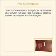 Vorschaubild 2 von Analysis für technische Oberschulen Karl-Heinz Pfeffer 7. Auflage Vieweg