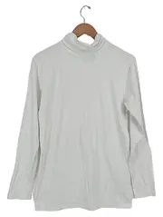 Vorschaubild 1 von Herren Langarmshirt Rollkragen Basic Weiß Einheitsgröße
