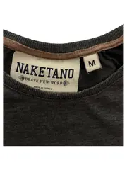 Vorschaubild 2 von Herren T-Shirt Raglan Gr. M Grau Schwarz Meliert Lederdetails