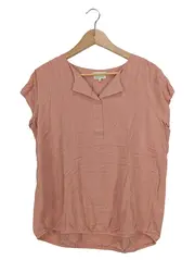 Vorschaubild 1 von Damen Hemdbluse Gr. 40 Rosa Casual Kurzarm Viskose