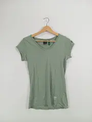 Vorschaubild 2 von Damen T-Shirt Gr. 36/S Grün Casual Baumwolle