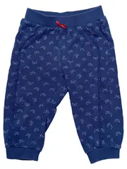 Vorschaubild 1 von Stoffhose Mädchen Gr. 68 Blau Tiermotiv Schleife Baumwolle