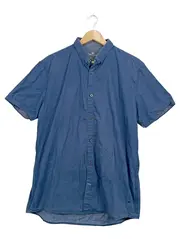Vorschaubild 1 von Herren Freizeithemd Kurzarm Blau Gepunktet Gr. XXL