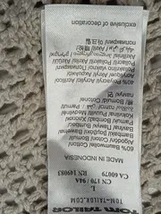 Vorschaubild 4 von Damen Strickjacke L/40 Grau Lochmuster Fransen Baumwolle Polyacryl