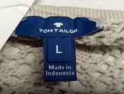 Vorschaubild 3 von Damen Strickjacke L/40 Grau Lochmuster Fransen Baumwolle Polyacryl