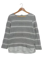 Vorschaubild 1 von Damen Pullover Gestreift Gr. 38/M Casual Mehrfarbig