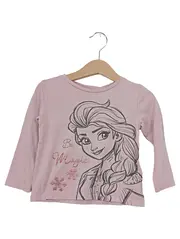 Vorschaubild 1 von Frozen Elsa Mädchen Langarmshirt Gr. 92 Rosa Glitzer