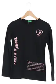Vorschaubild 1 von Mädchen Langarmshirt Schwarz Gr. 164 Herz Casual