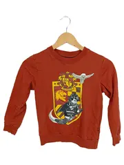 Vorschaubild 1 von Kinder Pullover Gr. 128 Rot Baumwolle Logo Print Freizeit