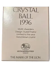 Vorschaubild 2 von Weihnachtskugel Crystal Ball 1996 Sweden Kristall OVP