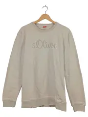 Vorschaubild 1 von Sweatshirt Herren Pullover Beige Logo-Print Gr. XL