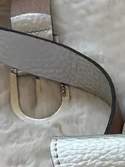 Vorschaubild 6 von Silberne Gürteltasche Leder Elegant Damen Bauchtasche Hip Bag