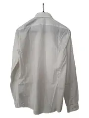 Vorschaubild 2 von Herren Business Hemd Langarm Uni Weiß Gr. L Baumwolle