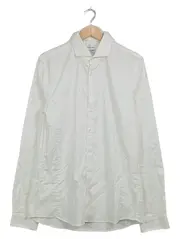 Vorschaubild 1 von Herren Business Hemd Langarm Uni Weiß Gr. L Baumwolle