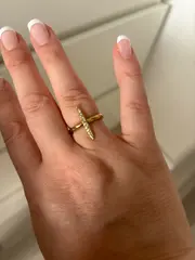 Vorschaubild 2 von Damen Ring Gold Zirkonia Stab Design Gr. 48 Elegant