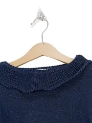 Vorschaubild 2 von Kinder Pullover Blau Gr. 140 mit Rüschenkragen