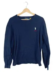Vorschaubild 1 von Pullover Herren M Blau Baumwolle Logo Stickerei