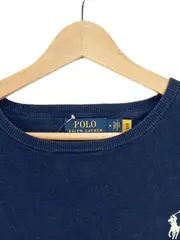 Vorschaubild 7 von Pullover Herren M Blau Baumwolle Logo Stickerei