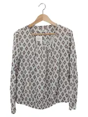 Vorschaubild 1 von Bluse Damen 36;S Grau Gemustert Casual Viskose Langarm