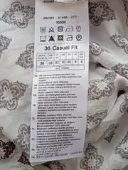 Vorschaubild 4 von Bluse Damen 36;S Grau Gemustert Casual Viskose Langarm