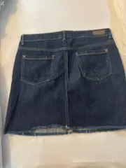 Vorschaubild 2 von EDC Damen Jeansrock Blau Casual Midirock Baumwolle Gr. 40 L Fransen