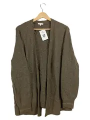 Vorschaubild 1 von Strickjacke Damen Gr. 48 Oliv Casual Langarm