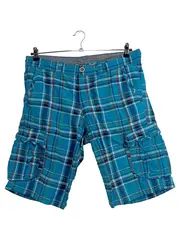 Vorschaubild 1 von EDC Herren Cargo Shorts kariert Blau Gr. W33/50