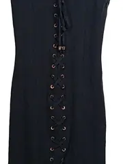 Vorschaubild 2 von Cocktailkleid Damen Gr. 36/S Schwarz Elegant Schnürung