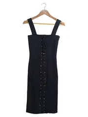 Vorschaubild 1 von Cocktailkleid Damen Gr. 36/S Schwarz Elegant Schnürung