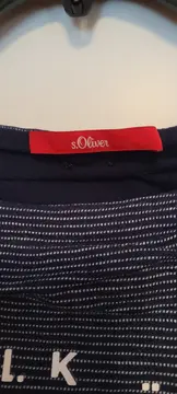 Vorschaubild 5 von Damen Langarmshirt Gr. 36/S Blau Gestreift mit Print Casual