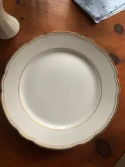 Vorschaubild 2 von Platzteller Porzellan Oval 24cm Klassisch Festlich Weiß