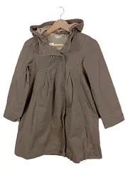 Vorschaubild 1 von Mädchen Leichte Jacke Kapuze Braun Gr. 150 Baumwolle Casual