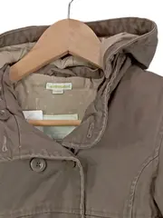 Vorschaubild 2 von Mädchen Leichte Jacke Kapuze Braun Gr. 150 Baumwolle Casual