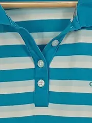 Vorschaubild 2 von Damen Poloshirt gestreift Blau Gr. 42 Sportlich