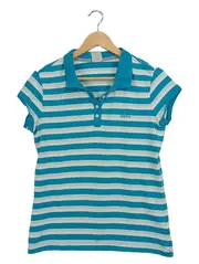 Vorschaubild 1 von Damen Poloshirt gestreift Blau Gr. 42 Sportlich