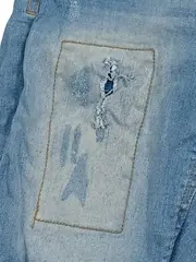 Vorschaubild 3 von Jeans Shorts Kinder Gr. 146 Blau Destroyed Used-Look