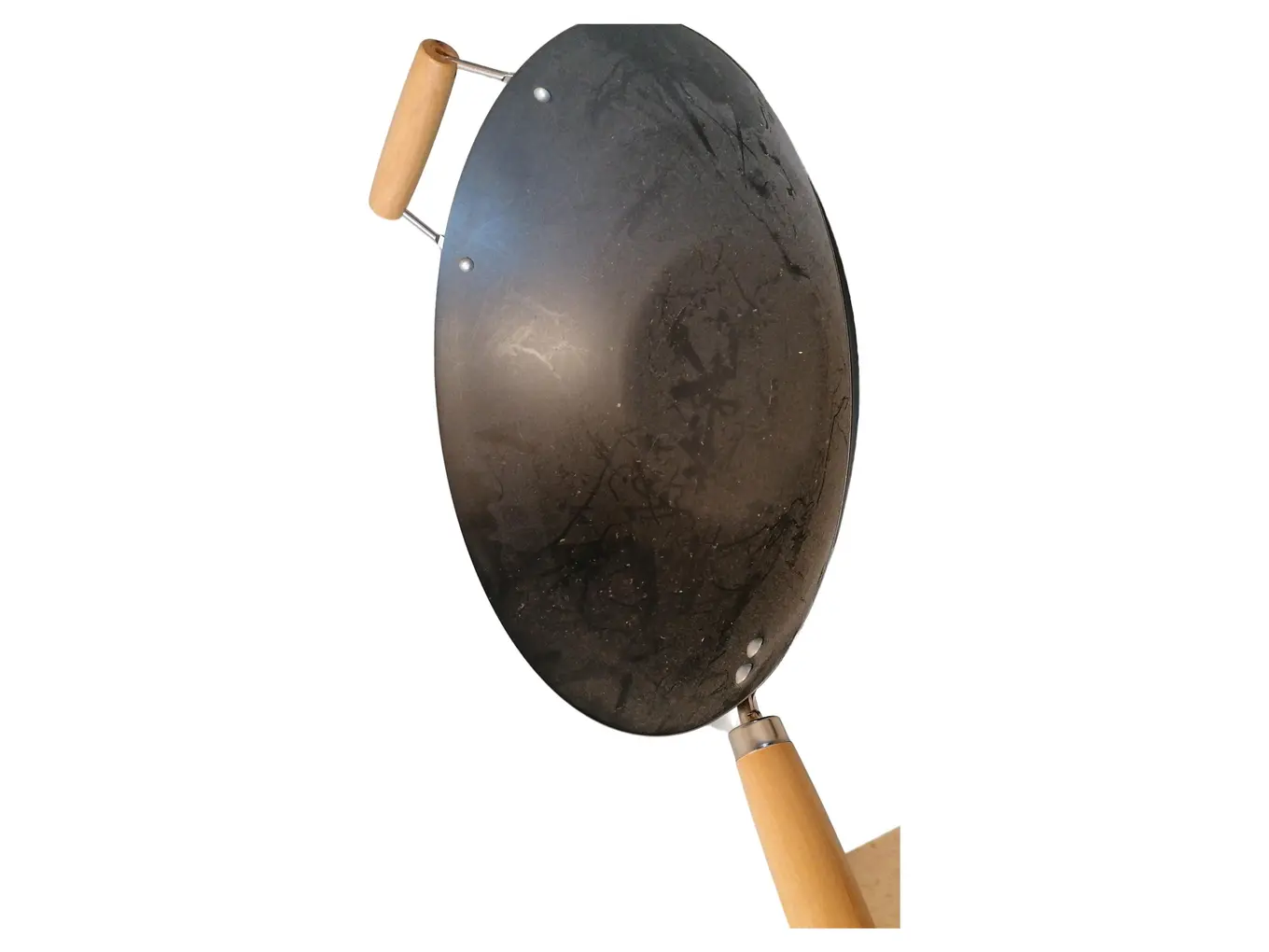 IKEA Kasserolle 33 cm Schwarz Praktisch mit Holzgriffen