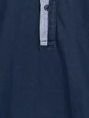 Vorschaubild 3 von TCM Herren Langarm Poloshirt Blau Größe L Casual Baumwolle