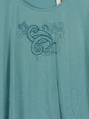 Vorschaubild 2 von Damen T-Shirt Gr. 52 Türkis Casual mit Print