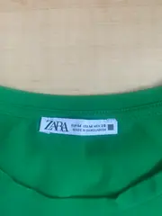 Vorschaubild 2 von Damen T-Shirt Grün Gr. 38/M Kurzarm Casual Basic